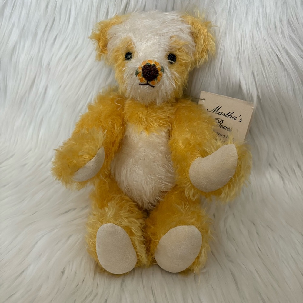 1998 Sunny Sunflower Mohair Bear with Embroidered Nose by Martha DeRaimo #18/50